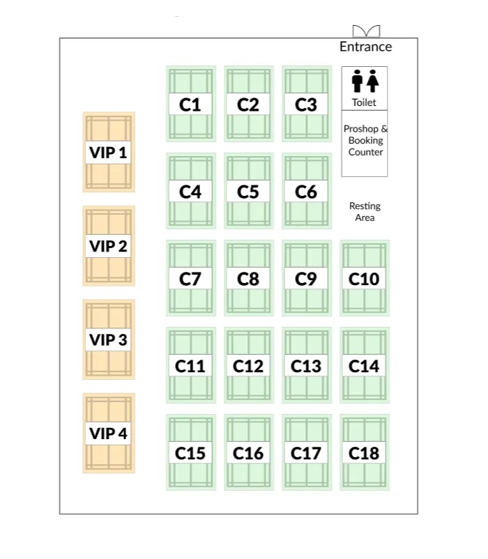 Floor Map: V2S Badminton Academy